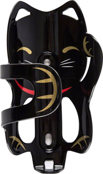 PDW Portland Design Works Lucky Cat Water Bottle Cage: Black Cat Black EA Water Bottle Cages
