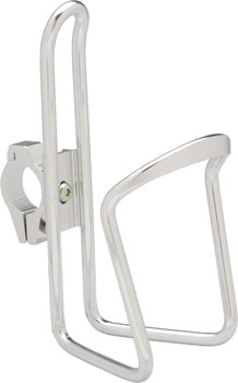 Dimension Water Bottle Cage with adjustable HB clamp: Silver EA Water Bottle Cages