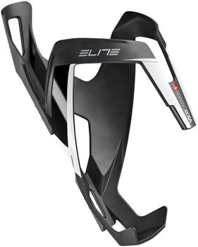 Elite Vico Carbon Water Bottle Cage - Matte Black/White EA Water Bottle Cages