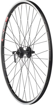 Quality Wheels TK535/Deore Front Wheel - 700, QR x 100mm, 6-Bolt, Rim Brake, Black, Clincher, 36H Black EA Front Wheel