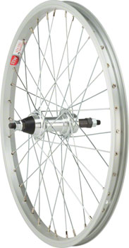 Sta-Tru Single Wall Rear Wheel - 20", 3/8" x 135mm, Rim Brake, 5-8 Speed Freewheel, Silver, Clincher EA Rear Wheel