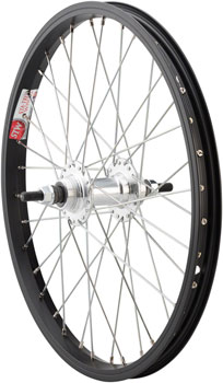 Sta-Tru Single Wall Rear Wheel - 18", 3/8" x 110mm, Rim Brake, Freewheel, Black, Clincher EA Rear Wheel