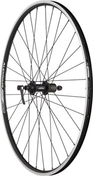 Quality Wheels Value Double Wall Series Rear Wheel - 700, QR x 130mm, Rim Brake, HG 10, Black, Clincher, 32H EA Rear Wheel