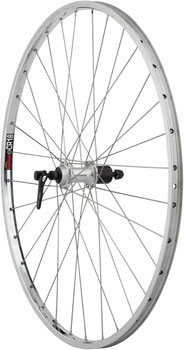 Quality Wheels CR-18 Rear Wheel - 27", QR x 130mm, Rim Brake, HG 10, Polished/Silver, Clincher, 32H EA Rear Wheel