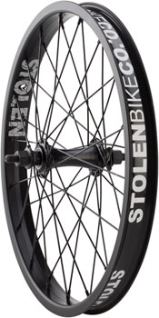 Stolen Rampage Front Wheel - 18", 3/8" x 100mm, Rim Brake, Black, Clincher Black EA Front Wheel