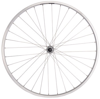 Quality Wheels Value Double Wall Series Front Wheel - 700, QR x 100mm, Rim Brake, Silver, Clincher, 32H Silver EA Front Wheel
