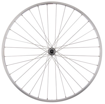 Quality Wheels CR-18 Front Wheel - 27", QR x 100mm, Rim Brake, Polished/Silver, Clincher, 32H Silver EA Front Wheel