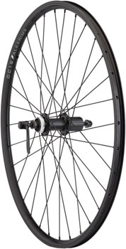 Quality Wheels Value Double Wall Series Rim+Disc Rear Wheel - 26", QR x 135mm, Center-Lock/Rim Brake, HG10, Black, Clincher, 32H EA Rear Wheel