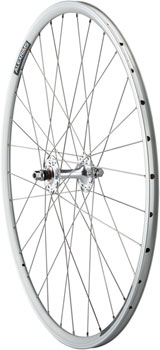 Quality Wheels Value Double Wall Series Track Front Wheel - 700, 9x1 Threaded x 100mm, Rim Brake, Silver, Clincher, Cartridge, 32H Silver EA Front Wheel