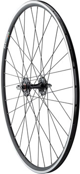 Quality Wheels Value Double Wall Series Track Front Wheel - 700, 9x1 Threaded x 100mm, Rim Brake, Black, Clincher, 32H Black EA Front Wheel