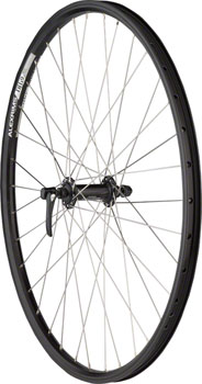 Quality Wheels Deore/DH19 Front Wheel - 26", QR x 100mm, Rim Brake, Black, Clincher, 36H Black EA Front Wheel