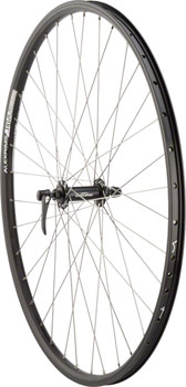 Quality Wheels Deore/DH19 Front Wheel - 700, QR x 100mm, Rim Brake, Black, Clincher, 36H Black EA Front Wheel