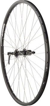 Quality Wheels Shimano/DH19 Rear Wheel - 700, QR x 135mm, Rim Brake, HG 10, Black, Clincher, 36H Black EA Rear Wheel