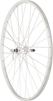 Quality Wheels Value Single Wall Series Rear Wheel - 700, QR x 130mm, Rim Brake, Freewheel, Silver, Clincher, 36H EA Rear Wheel