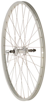 Quality Wheels Value Single Wall Series Rear Wheel - 26", QR x 135mm, Rim Brake, Freewheel, Silver, Clincher, 36H EA Rear Wheel