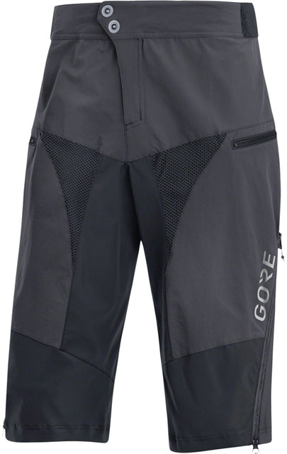 GORE C5 All Mountain Shorts - Terra Gray/Black, Medium, Men's