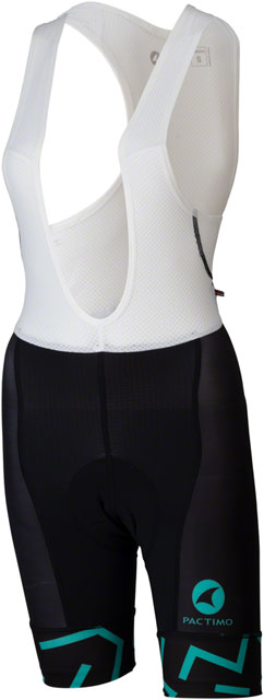 All-City The Max Bib Shorts - Black/Mint, Small, Men's