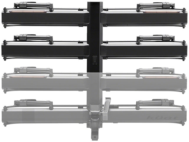 Kuat Piston Pro X Hitch Bike Rack Add-On - 2-Bike, LED Lights with 4-Pin Plug, Kashima Coat, Galaxy Gray