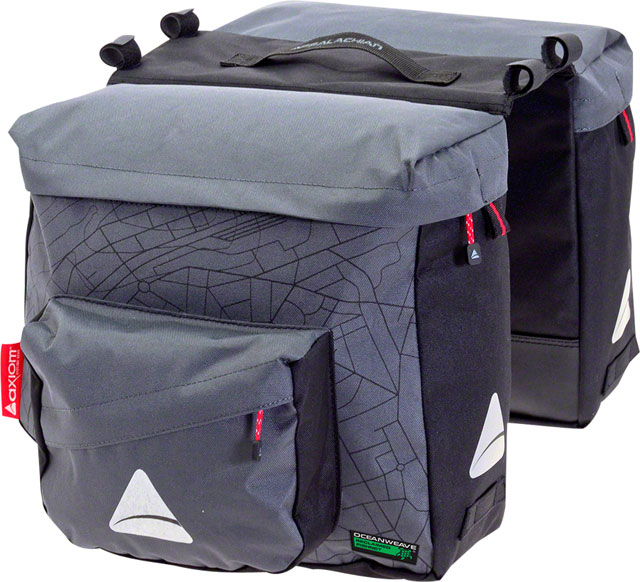 Axiom Seymour Oceanweave P25 Panniers: Gray/Black