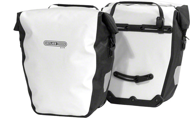Ortlieb Back-Roller City Rear Pannier: Pair~ White/Black