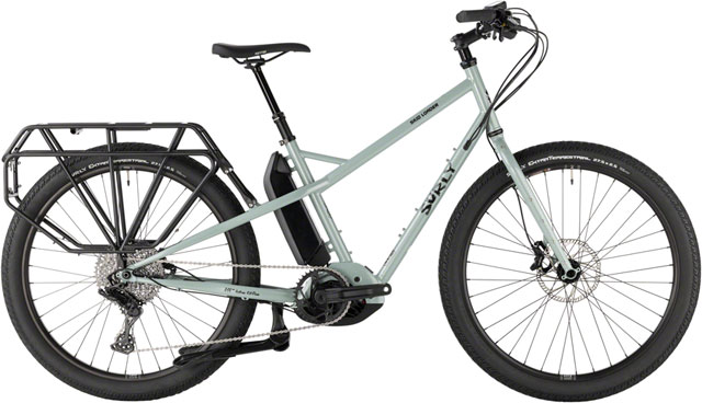 Surly Skid Loader Cargo Ebike - 27.5", Steel, Bathwater Gray, Small