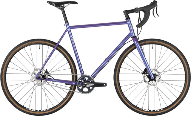 All-City Super Professional Drop Bar Single Speed Bike - 700c, Steel, Hollywood Violet, 43cm