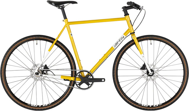 All-City Super Professional Flat Bar Single Speed Bike - 700c, Steel, Lemon Dab, 43cm