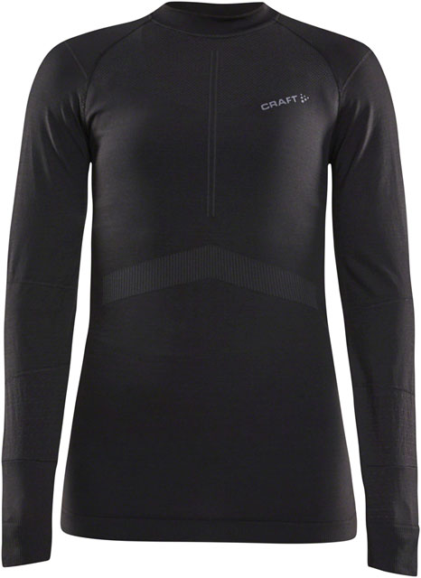 Craft Active Intensity Long Sleeve Crew Neck Top - Black/Asphalt, Women's, Large