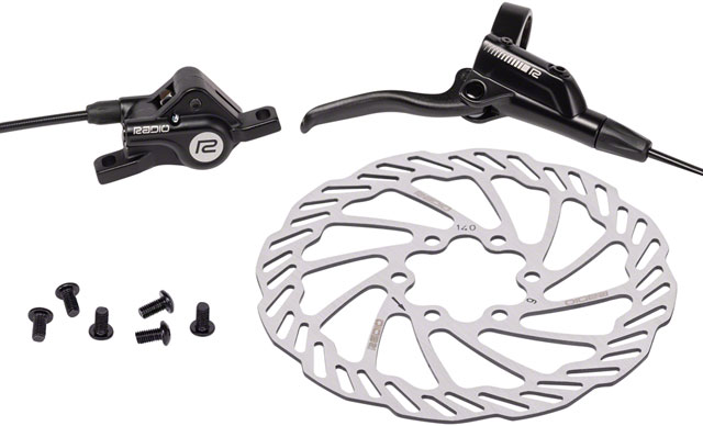 Radio Raceline Disc Brake Kit - Hydraulic, 140mm Rotor, Right Hand Lever, Black