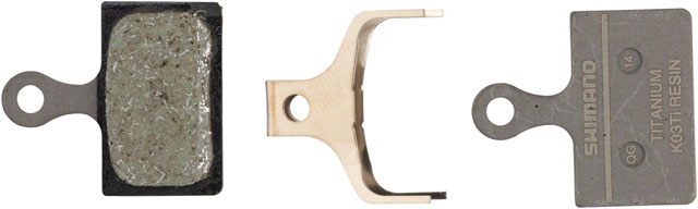 Shimano K05Ti Disc Brake Pad and Spring - Resin Compound, Titanium Back Plate