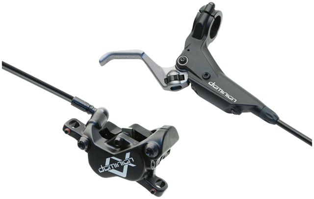 Hayes Dominion A4 Disc Brake and SRL Lever - Front, Hydraulic, Post Mount, Stealth Black/Gray