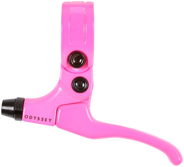Odyssey Monolever Medium Brake Lever - Left, Hot Pink