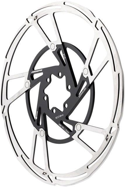 Jagwire Pro LR2 Disc Brake Rotor - 220mm, 6-Bolt, Silver/Black