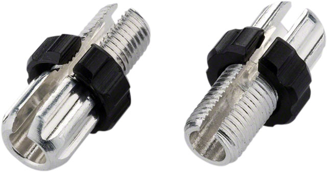 Jagwire M10 Slotted Adjusting Barrel - Aluminum, Bag of 10, Silver/Black