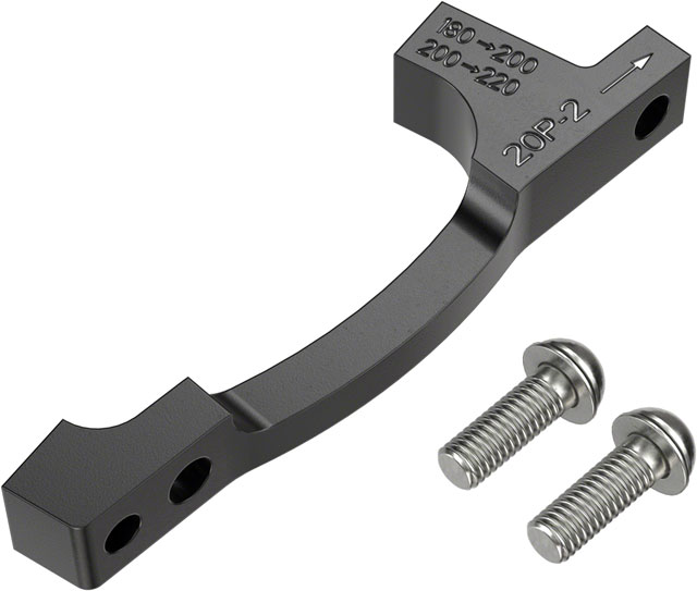 SRAM Post Bracket 20 P 2 Disc Brake Adaptor -  For 200mm and 220mm Rotors Only, Includes Bracket and Stainless Steel Bolts