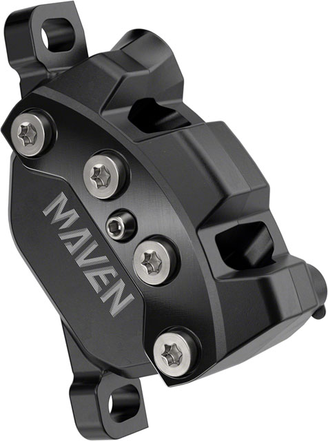 SRAM Maven Silver Disc Brake Caliper Assembly - Front/Rear, Post Mount, 4-Piston, Black, A1