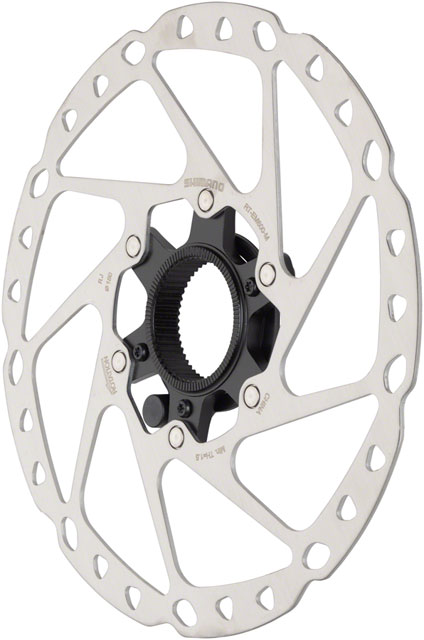 Shimano STEPS RT-EM600-M Disc Brake Rotor with Integrated Speed Sensor Magnet - 180mm, Center Lock, For eBike, Silver