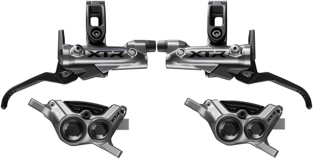 Shimano XTR M9220 Enduro Disc Brake Upgrade Kit - Right and Left BL-M9220 Levers, Post Mount, Front and Rear BR-M9220 4-Piston Calipers