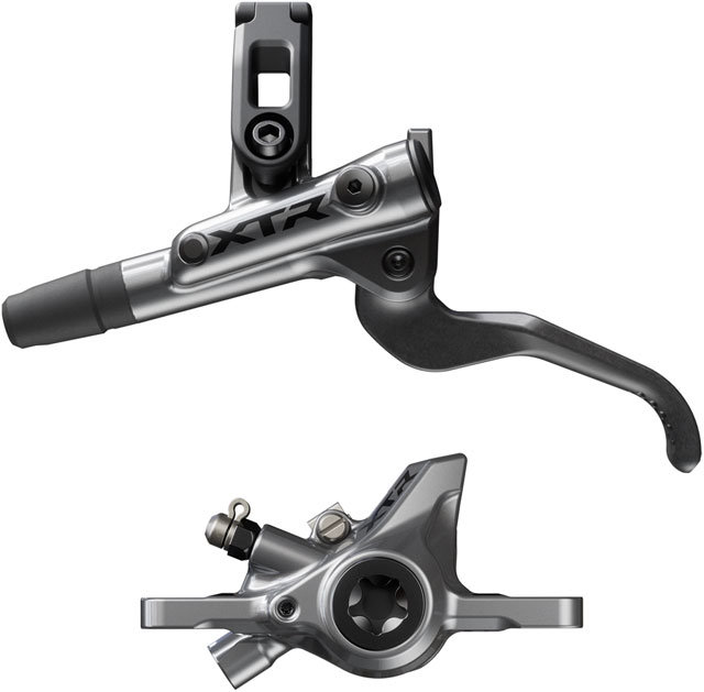 Shimano XTR M9200 XC Disc Brake and Lever - Left/Front,  Post Mount, 2-Piston Caliper, SM-BH90-SS Hose, Metal Pads, Gray