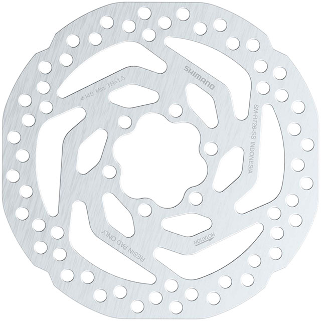 Shimano SM-RT26 SS Disc Brake Rotor - 140mm, 6-Bolt (Bolts Included), For Resin Pad Only