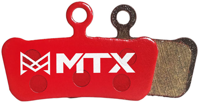 MTX Red Label RACE Disc Brake Pads - Ceramic/Kevlar Compound, SRAM G2 / Guide / Level 4P / Trail, 4-Piston, Single Set