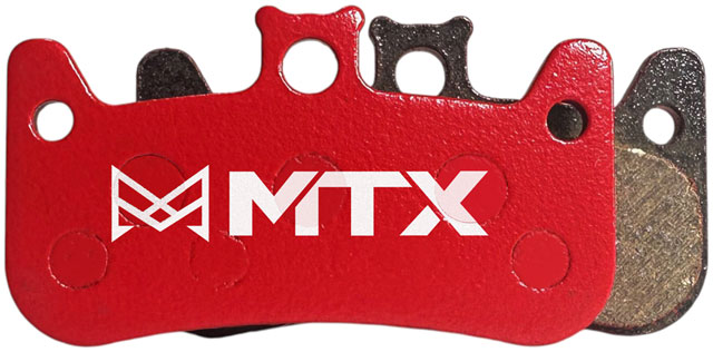 MTX Red Label RACE Disc Brake Pads - Ceramic/Kevlar Compound, Formula Cura 4, 4-Piston, Single Set