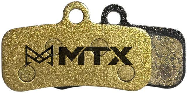 MTX Gold Label HD Disc Brake Pads - Ceramic/Kevlar Compound, Shimano and TRP MTB, 4-Piston, Single Set