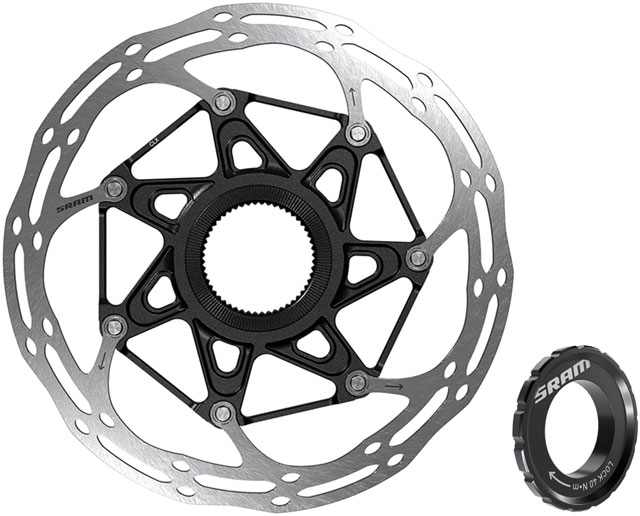 SRAM CenterLine X Disc Brake Rotor - 180mm, Center Lock, 1.85mm, Includes External Tooled Lockring