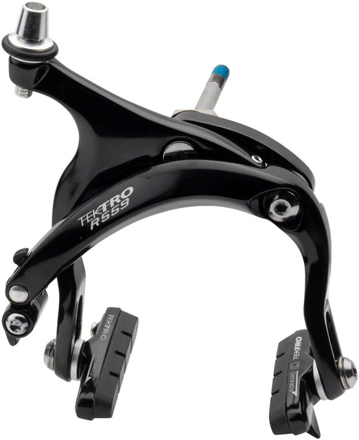 Tektro R559 Road Caliper Brake - Front, Dual Pivot, Nutted Mounting Bolts, High Polish Black