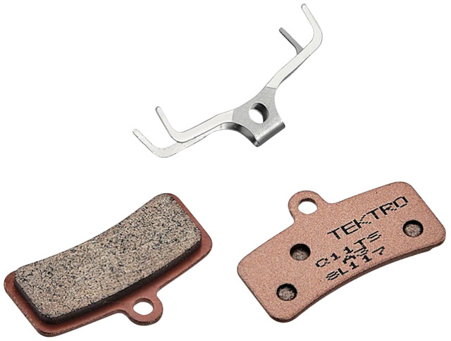 Tektro Q11TS Disc Brake Pads - Sintered, Steel Backed, For Use With 4-Piston Calipers