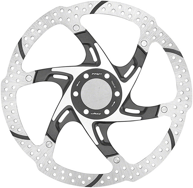 TRP-42 Disc Brake Rotor - 203mm, 6-Bolt, 2.3mm Thick, Silver/Black