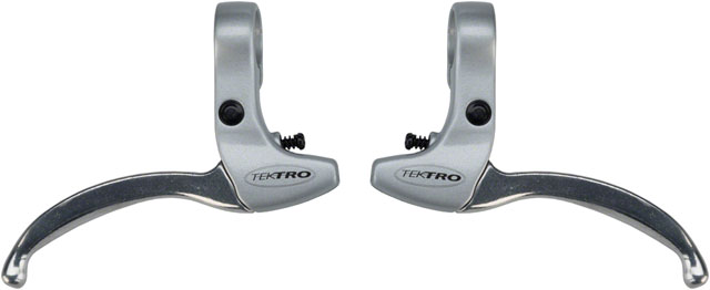 Tektro CL332RS 3-Finger Alloy Linear Pull Brake Lever Set Silver