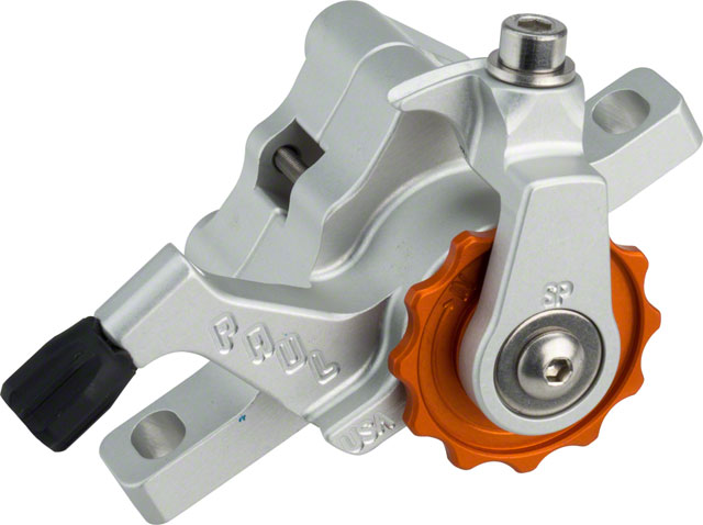 Paul Component Engineering Klamper Disc Caliper, Short Pull, Silver with Orange Adjusters