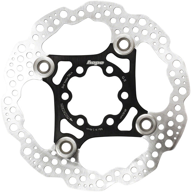 Hope Floating Disc Brake Rotor - 180mm, 6-Bolt, Black